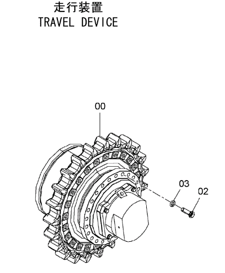 Редуктор хода для экскаватора Hitachi ZX850